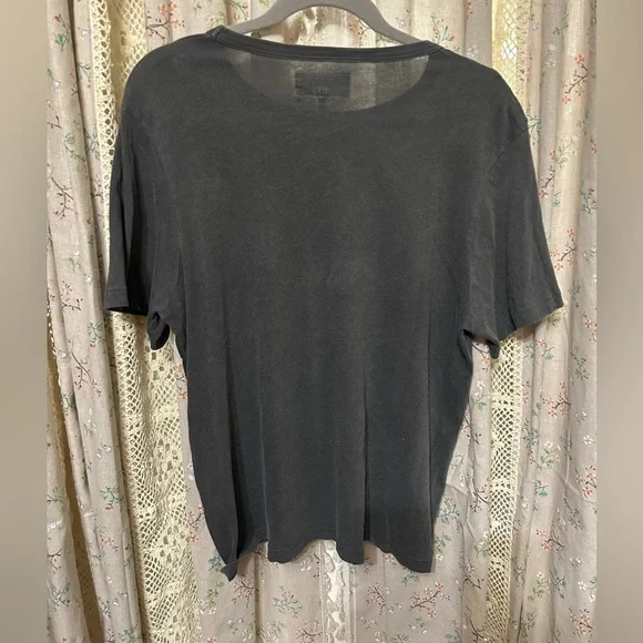 The Great. Ribbon Tuxedo Gray Short Sleeve Top Size 2 Medium. EUC - Picture 4 of 4